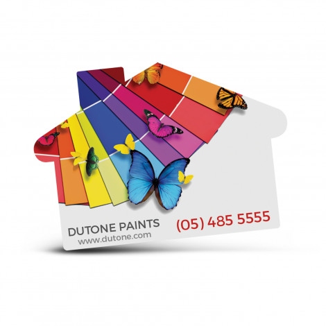 Custom AD Labels 70 x 50mm House Shaped for Promotions