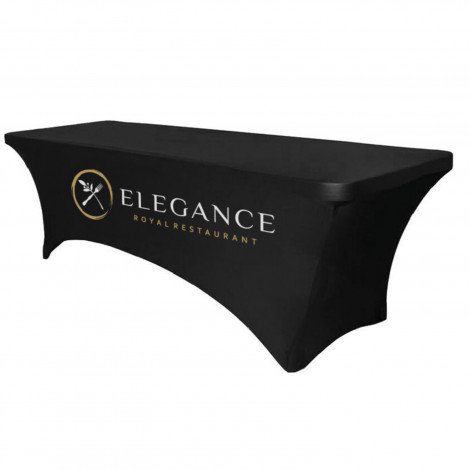 Custom 6 Foot Table Cover Stretch for Events and Promotions
