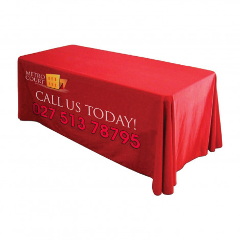 Custom 6 Foot Table Cover Throw for Promotions and Displays