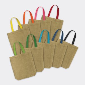 Custom Printed Logo Jute Tote Bag For Your Branding