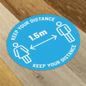 Custom Printed Social Distancing Floor Decals for Safety
